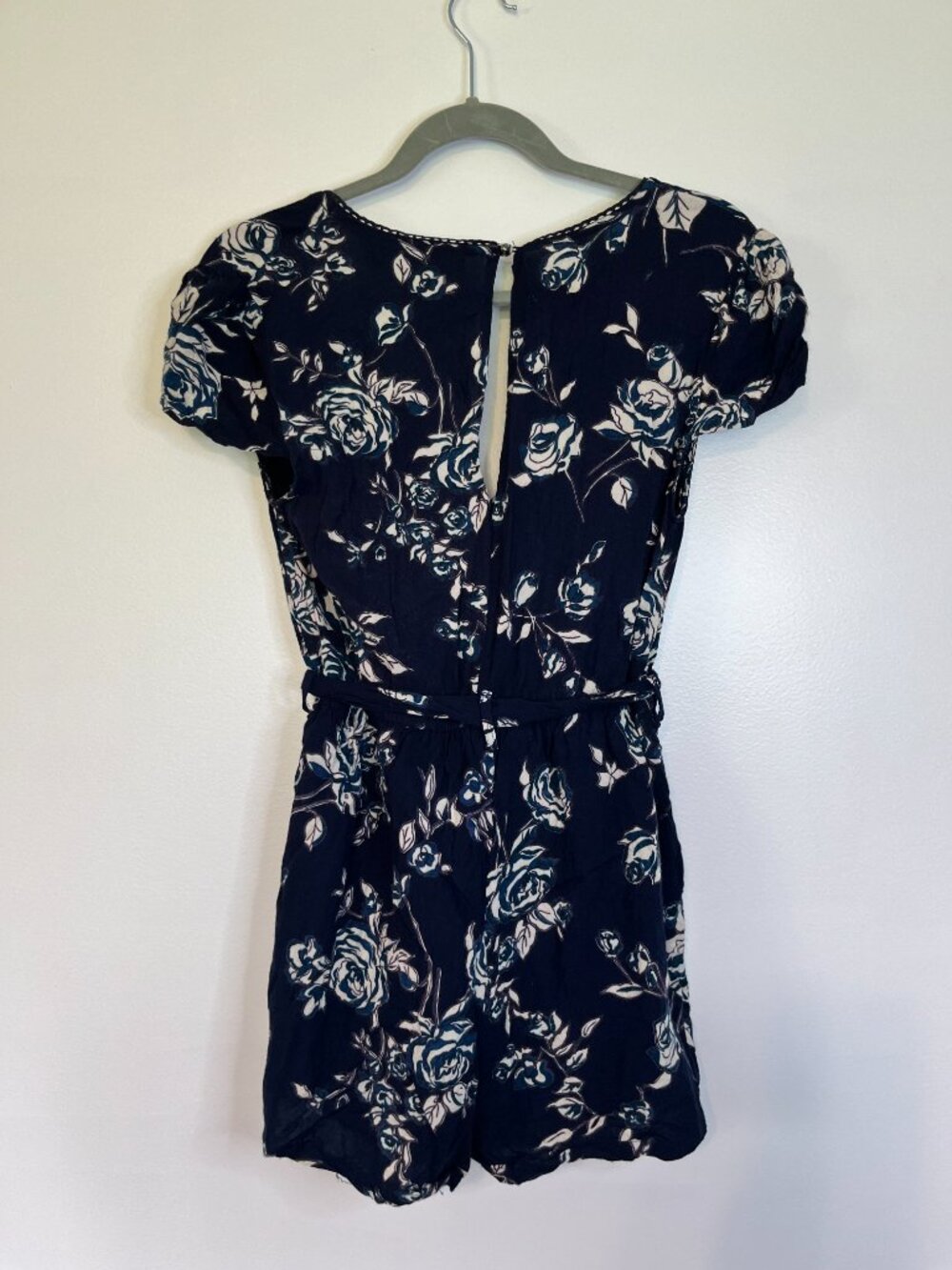 Blue Rain Navy Blue Floral Print Romper - Picture 7 of 7